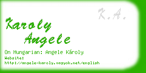 karoly angele business card